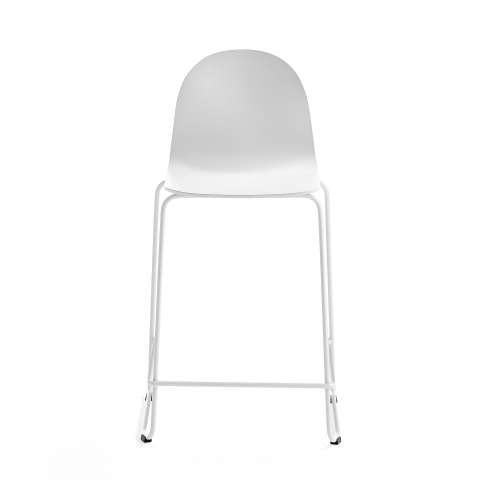 Krzesło Barowe Gander, Płozy, Siedzisko 630 Mm, Lakierowany, Biały