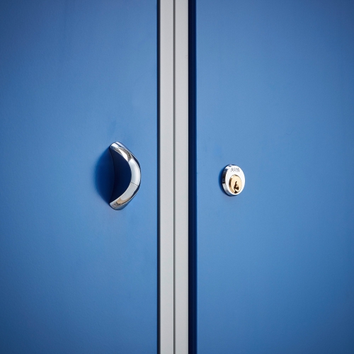 Szafa Ubraniowa Classic Combo, Na Nóżkach, 2 Drzwi, 2100x600x550 Mm, Niebieski