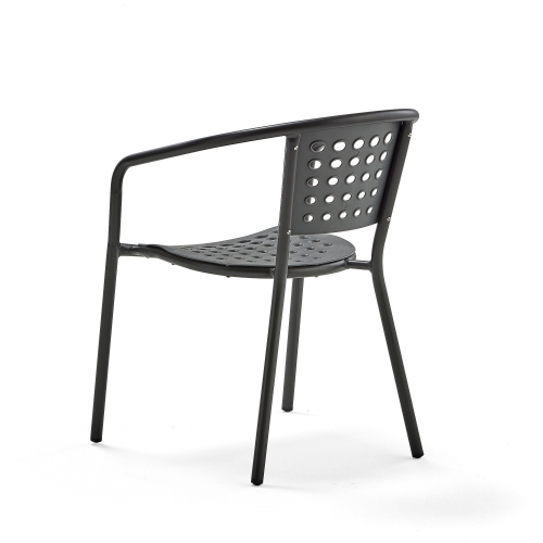 Krzesło Capri czarny, Szare Siedzisko