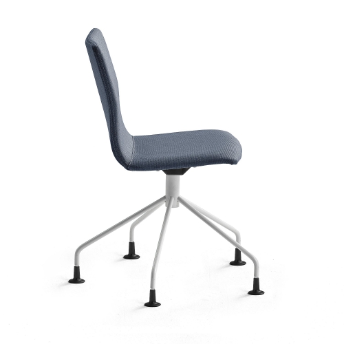 Krzesło Konferencyjne Ottawa nogi Pająka, Tkanina, Niebieski, Biały