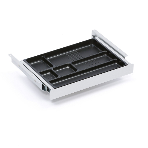 Szuflada Podblatowa, 380x245x42 Mm, Szary Aluminium