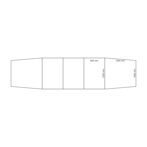 Stół Konferencyjny Modulus 4800x1200 Mm, Rama T, Srebrna Rama, Brzoza