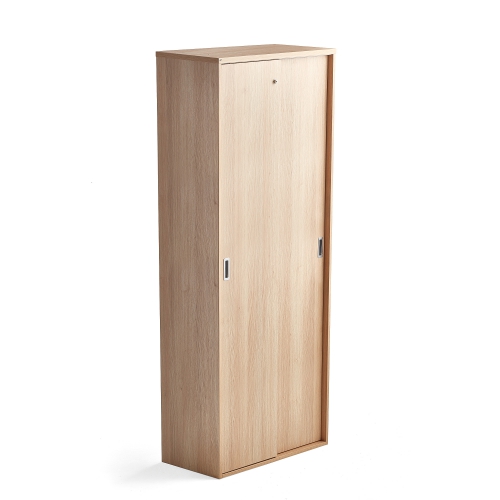 Zamykana Szafa Modulus Z Drzwiami Przesuwnymi, 2000x800 Mm, Dąb