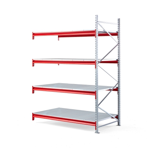 Regał Tough moduł Dodatkowy, 2500x1800x1000 Mm, 4 Stalowe Półki