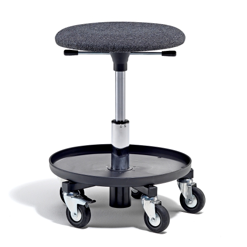 Mobiny Stołek Esd Lawson, Szara Tkanina