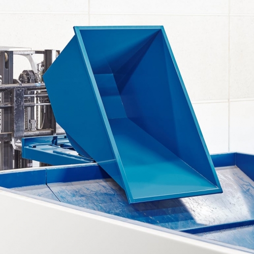 Kontener Wywrotka Azure, Samowyładowczy, 1700x1215x1045 Mm, 1100 L, Niebieski