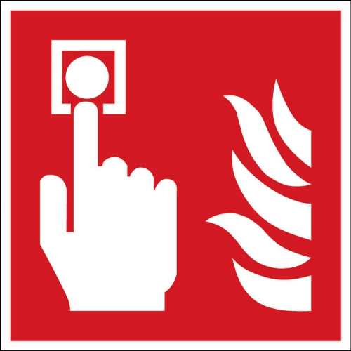 Oznaczenie: Alarm Przeciwpożarowy, Flueorescencyjny Poliester, 200x200 Mm