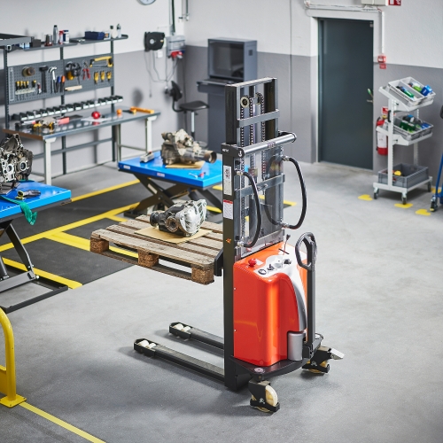 Sztaplarka Wysokiego Podnoszenia, Akumulatorowy, Obsługa Ręczna, 1000 Kg, Wysokość Podnoszenia 2500 Mm