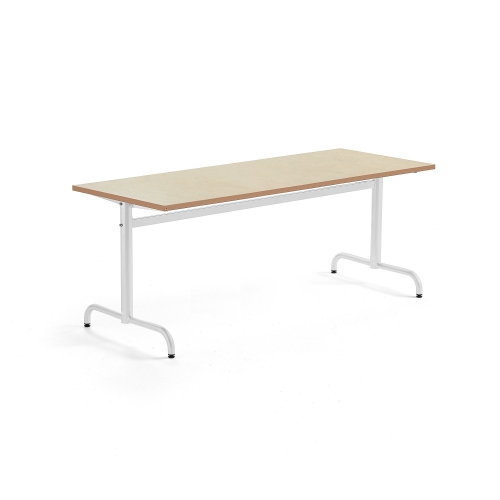 Stół Plural 1800x700x720 Mm, Linoleum, Beżowy, Biały