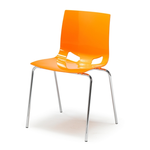 Krzesło Do Stołówki Juno, Pomarańczowy