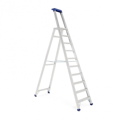 Aluminiowa Drabina Z Platformą, 10 Stopni, Platforma 2310 Mm