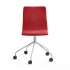 Krzesło Konferencyjne Ottawa, Na Kółkach, Czerwona Tkanina, Biały