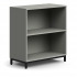 Regał Qbus 1 Półka, Nóżki, 868x800x400 Mm, Czarny, Jasnoszary