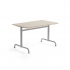 Biurko Plural Plus 1200x700x720 Mm, Dźwiękochłonny Laminat Hpl, Jesion, Srebrny