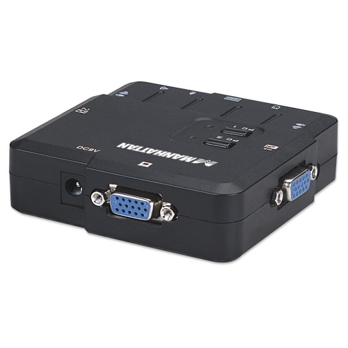 Przełącznik Kvm Vga/usb 2x1 2-portowy Z Audio/mic