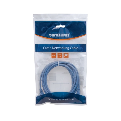 Patch Cord Cat6 Utp 3,0m Niebieski 100% Miedź