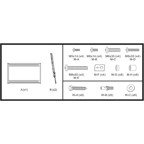 Uchwyt ścienny Tv Lcd/led 60-100 Cali 100kg Slim 32mm Czarny