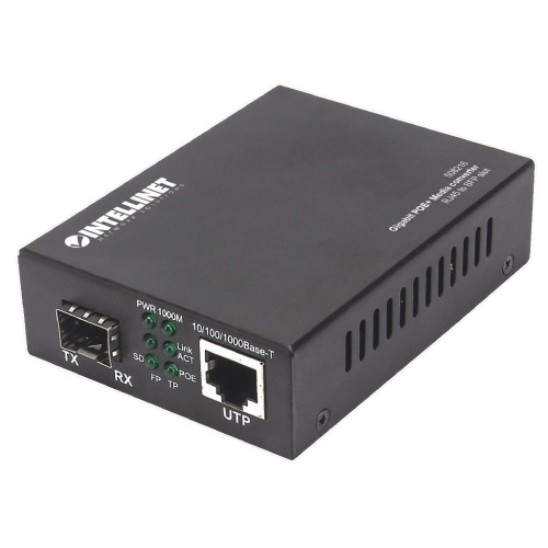 Gigabitowy Media Konwerter Poe+ 1000base-t Rj45 Na Slot Sfp