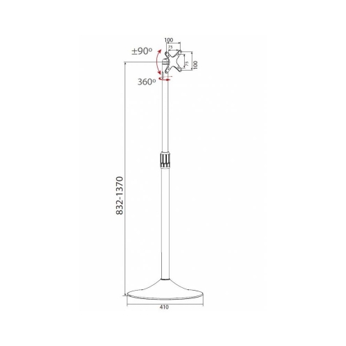 Stojak Podłogowy Lcd/led 13-27 Cali 137 cm