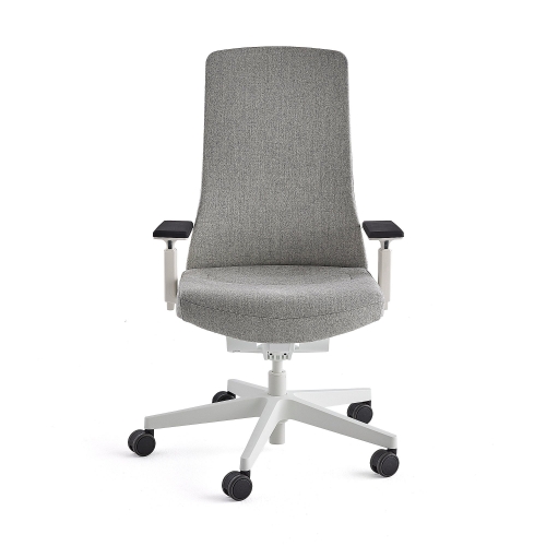 Krzesło biurowe BELMONT <span>Biały stelaż, jasnoszary</span> AJ Produkty