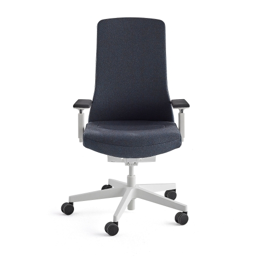 Krzesło biurowe BELMONT <span>Biały stelaż, niebieski</span> AJ Produkty