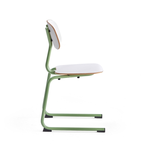Krzesło szkolne YNGVE <span>Na płozach, zielony, biały, H 460 mm</span> AJ Produkty